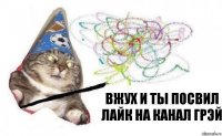 вжух и ты посвил лайк на канал грэй