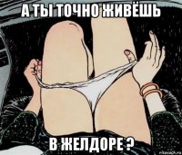 а ты точно живёшь в желдоре ?