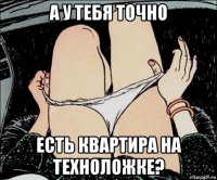 а у тебя точно есть квартира на техноложке?