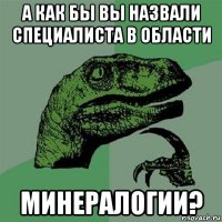 а как бы вы назвали специалиста в области минералогии?