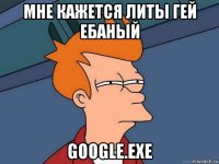 мне кажется литы гей ебаный google.exe