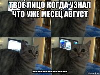 твоё лицо когда узнал что уже месец август .....................