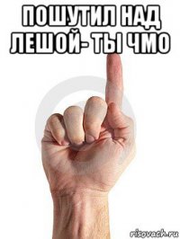 пошутил над лешой- ты чмо 