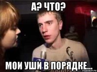 а? что? мои уши в порядке...