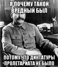 я почему такой вредный был потому что диктатуры пролетариата не было