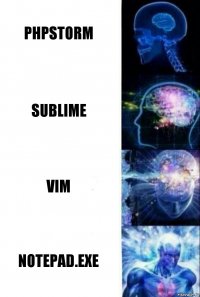 phpstorm sublime vim notepad.exe