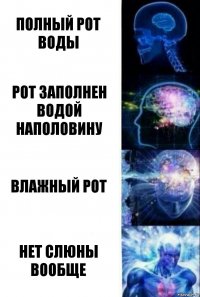 полный рот воды рот заполнен водой наполовину влажный рот нет слюны вообще