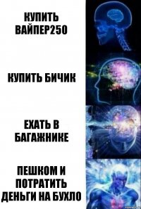 Купить вайпер250 Купить бичик Ехать в багажнике Пешком и потратить деньги на бухло