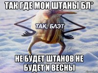 так где мои штаны бл* не будет штанов не будет и весны