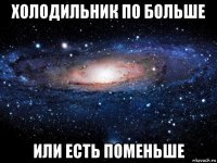 холодильник по больше или есть поменьше