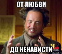 от любви до ненависти