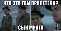 что это там пролетело? сын мияги