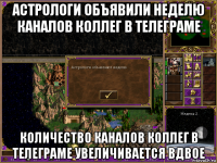 астрологи объявили неделю каналов коллег в телеграме количество каналов коллег в телеграме увеличивается вдвое