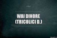 WAI DIHORE
(Tricolici D.)