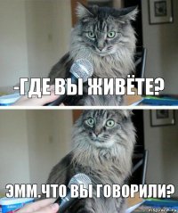 -где вы живёте? эмм.что вы говорили?