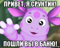 привет, я срунтик! пошли вы в баню!