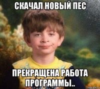 скачал новый пес прекращена работа программы..