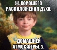 ж. хорошего расположения духа, домашней атмосферы. у.