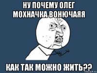 ну почему олег мохначка вонючаяя как так можно жить??