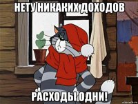 нету никаких доходов расходы одни!