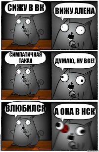 сижу в вк вижу алена симпатичная такая думаю, ну все! ВЛЮБИЛСЯ А ОНА В НСК