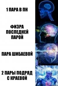 1 пара в пн Физра последней парой Пара Шибаевой 2 пары подряд с Краевой