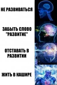 Не развиваться Забыть слово "Развитие" Отставать в развитии Жить в Кашире