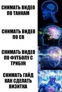 Снимать видео по танкам Снимать видео по CR Снимать видео по футболу с трибун Снимать гайд как сделать визитка