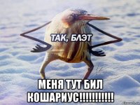  меня тут бил кошариус!!!!!!!!!!!