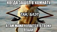 когда зашёл в комнату а там мама копается в твоих вещах