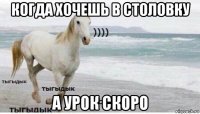 когда хочешь в столовку а урок скоро