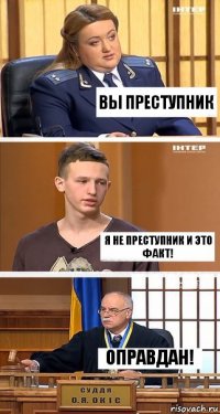 Вы преступник Я не преступник и это факт! ОПРАВДАН!