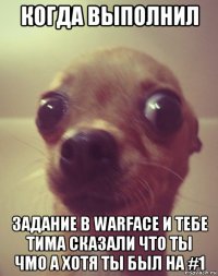 когда выполнил задание в warface и тебе тима сказали что ты чмо а хотя ты был на #1