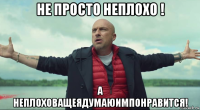 не просто неплохо ! а неплоховащеядумаюимпонравится!