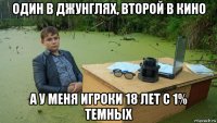 один в джунглях, второй в кино а у меня игроки 18 лет с 1% темных