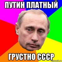 путин платный грустно ссср