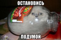 остановись подумой