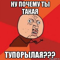 ну почему ты такая тупорылая???