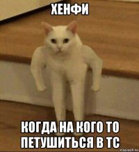 хенфи когда на кого то петушиться в тс