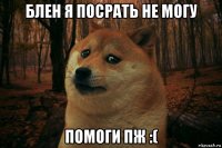 блен я посрать не могу помоги пж :(