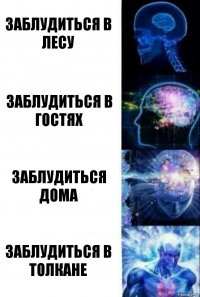 Заблудиться в лесу Заблудиться в гостях Заблудиться дома Заблудиться в толкане