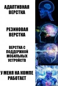 Адаптивная верстка резиновая верстка верстка с поддержкой мобильных устройств у меня на компе работает