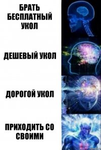 Брать бесплатный укол Дешевый укол Дорогой укол Приходить со своими