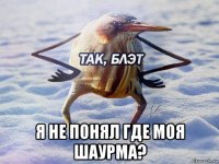  я не понял где моя шаурма?