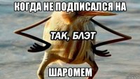 когда не подписался на шаромем