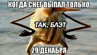 когда снег выпал только 29 декабря