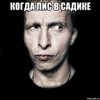 когда лис в садике 