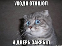 уходи отошол и дверь закрыл