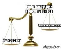 Опыт ведущих консультантов  Аутсорсинг Самооптимизация