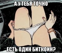 а у тебя точно есть один биткоин?